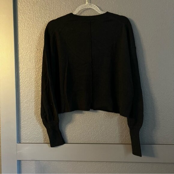 NWT Le Ore Palermo cashmere crew neck sweater black bandier Medium - Picture 4 of 5